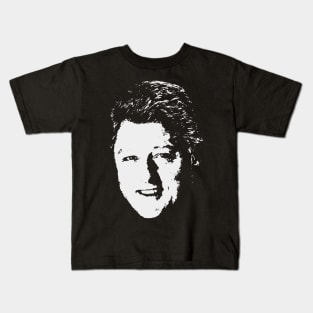 Bill Clinton Winning Smile White On Black Pop Art Kids T-Shirt